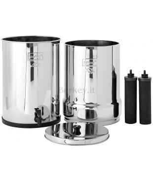 CROWN BERKEY : Filtro d'acqua con i suoi due filtri Black Berkey inclusi (Rif. :  CRN8X2-BB).