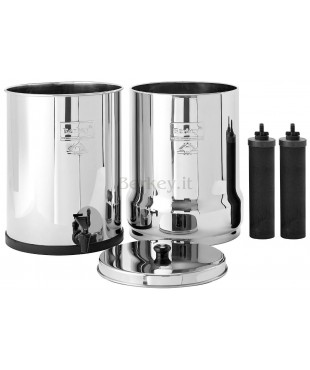 IMPERIAL BERKEY : Filtro d'acqua con i suoi due filtri Black Berkey inclusi (Rif. :  IMP8X2-BB).