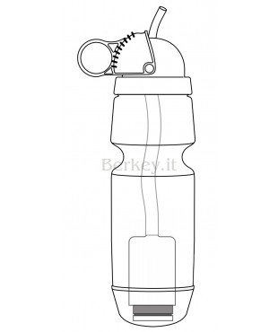 Borraccia SPORT BERKEY : 0,6 litro - Vista in sezione (Réf. : SPRT). Borraccia SPORT BERKEY : 0,6 litro - Vista in sezione (Réf. : SPRT).